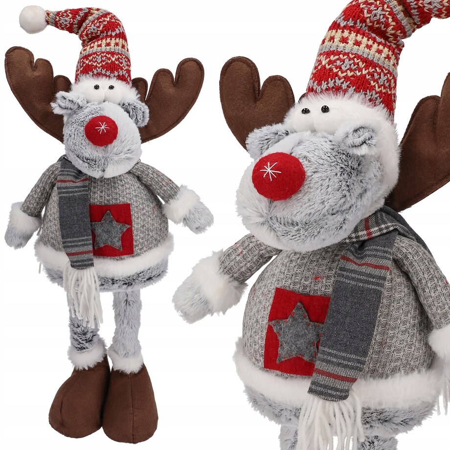 RENIFER świąteczny DUŻY dekoracja świąteczna ŁOŚ