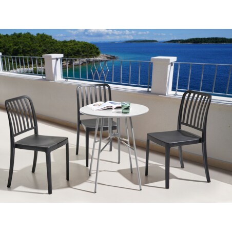 Stolik bistro TALTAL 64 cm 64 cm Metal Szary