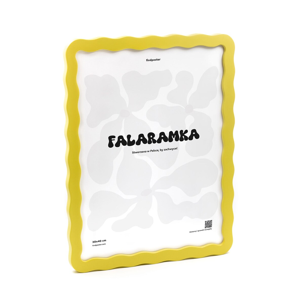 Falaramka żółta – ręcznie robiona ramka, która faluje stylem