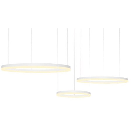 Lampa wisząca pierścieniowa Halo AZ4971 80+60+40 LED 55W z pilotem biała