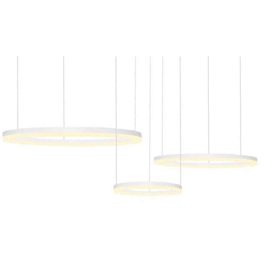 Lampa wisząca pierścieniowa Halo AZ4971 80+60+40 LED 55W z pilotem biała