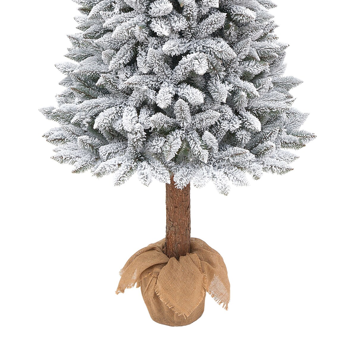 Choinka sztuczna Świerk skandynawski ośnieżony na pniu