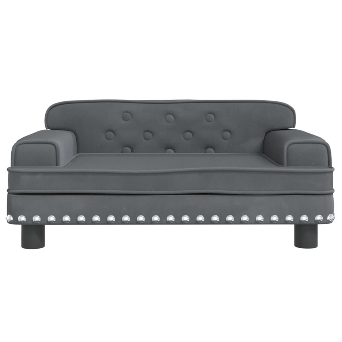vidaXL Sofa dla dzieci, ciemnoszara, 70x45x30 cm, aksamit