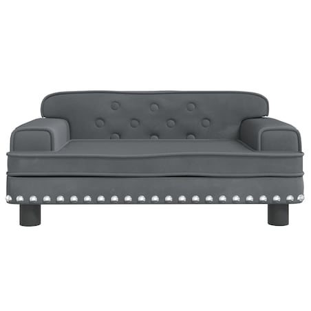 vidaXL Sofa dla dzieci, ciemnoszara, 70x45x30 cm, aksamit