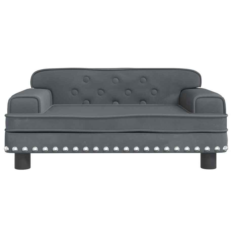vidaXL Sofa dla dzieci, ciemnoszara, 70x45x30 cm, aksamit