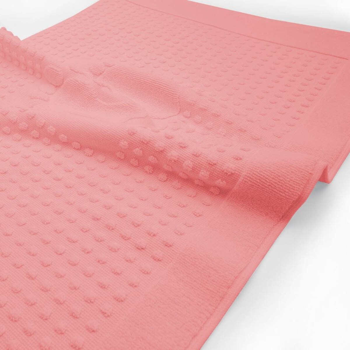 Dywanik łazienkowy 50x70 Stopki, 100% bawełna, kolor ciemny róż