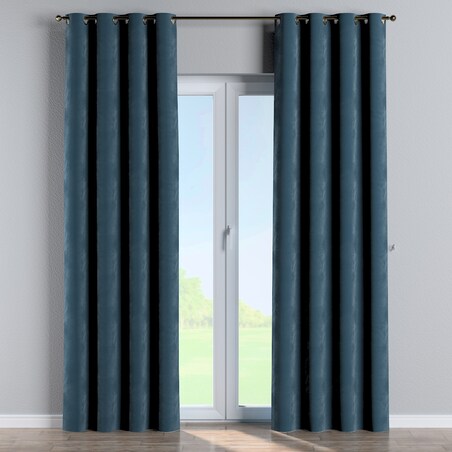 Zasłona na kółkach 1 szt. 130x245 pruski błękit
