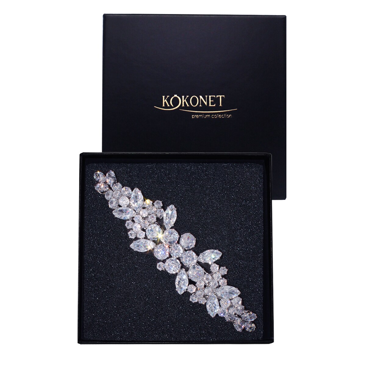 SPINKA srebrna elegancka wysoka jakość ślubna automat błyszcząca pudełko