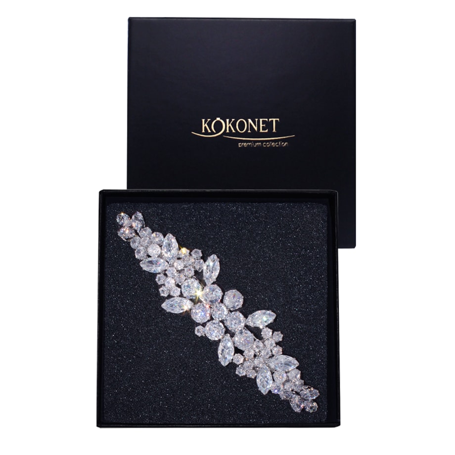 SPINKA srebrna elegancka wysoka jakość ślubna automat błyszcząca pudełko