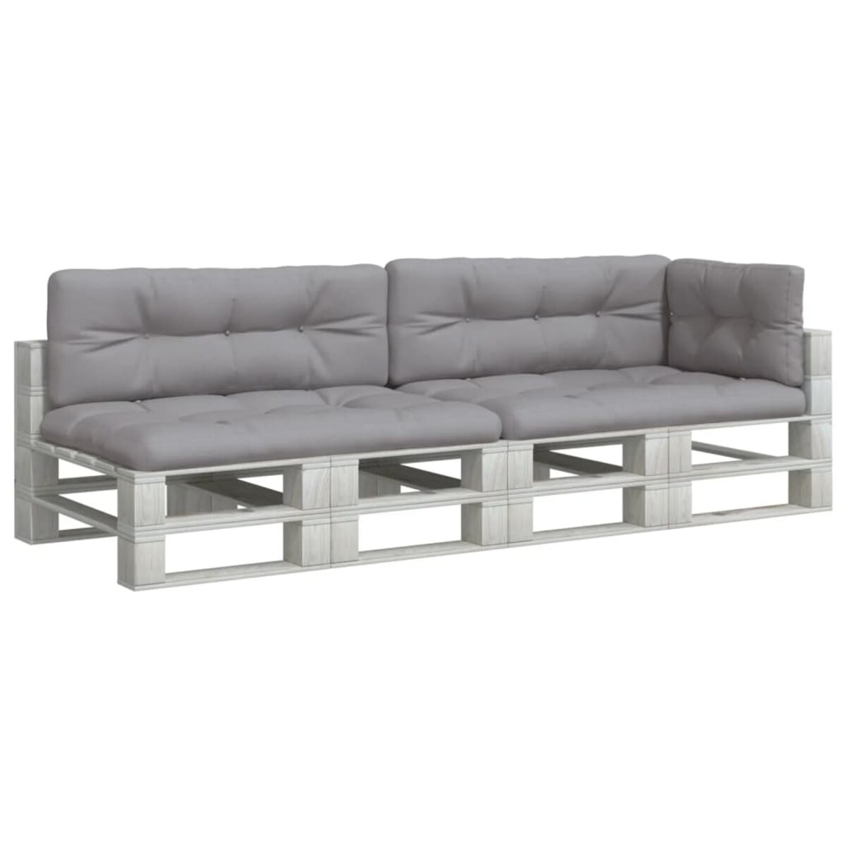 vidaXL Poduszki na palety, 5 szt., szare, tkanina