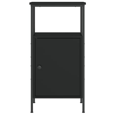 vidaXL Szafka nocna, czarna, 41x31x80 cm, materiał drewnopochodny