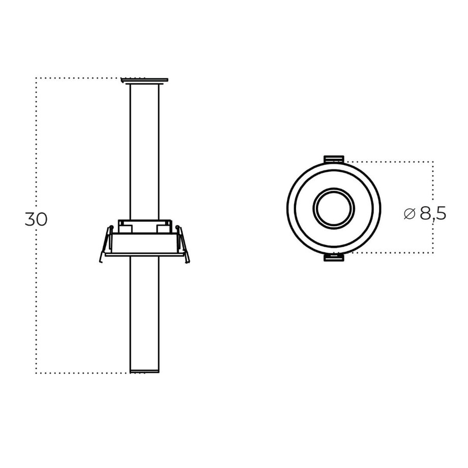 Regulowana lampa wpustowa Milis AZ6084 Azzardo LED 7W 3230K regulacja czarny