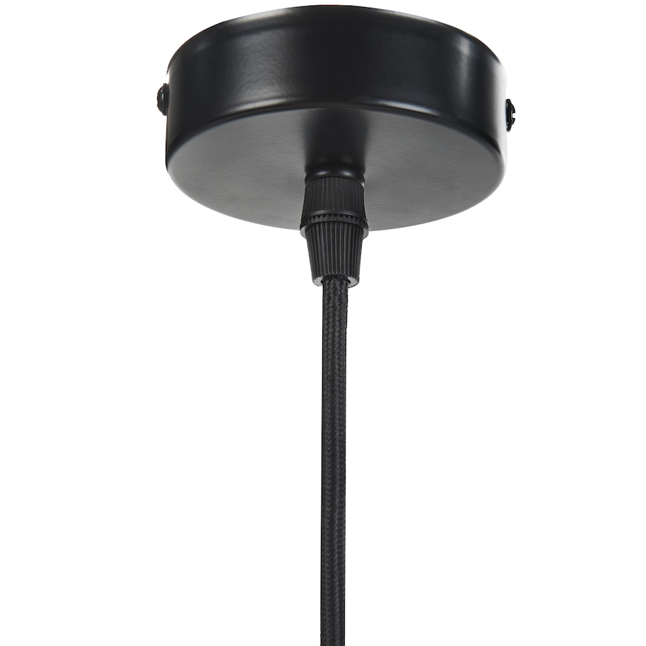 Lampa wisząca MURRELL Drewno topolowe Czarny