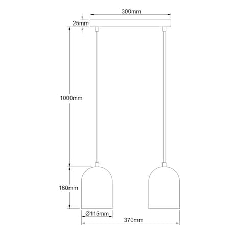 Lampa wisząca Light Prestige Nilo złoty 2 x GU10 1 szt.