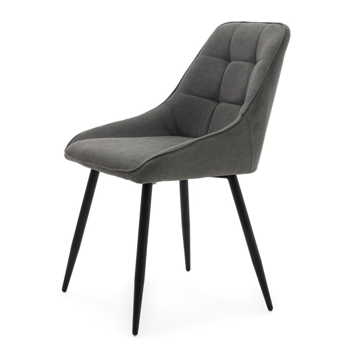 Krzesło LINO tapicerowane szare czarne nogi modne