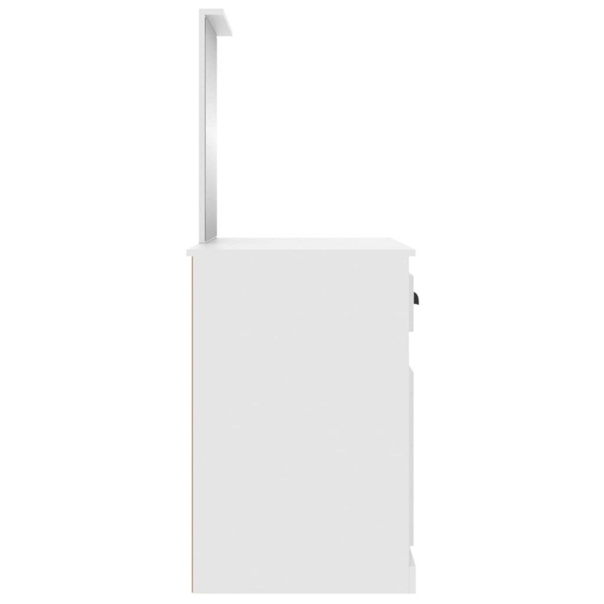 vidaXL Toaletka z lustrem, biała, 90x50x132,5 cm