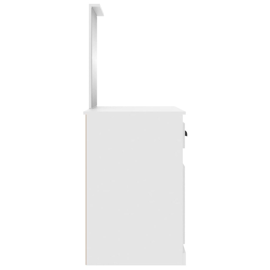 vidaXL Toaletka z lustrem, biała, 90x50x132,5 cm