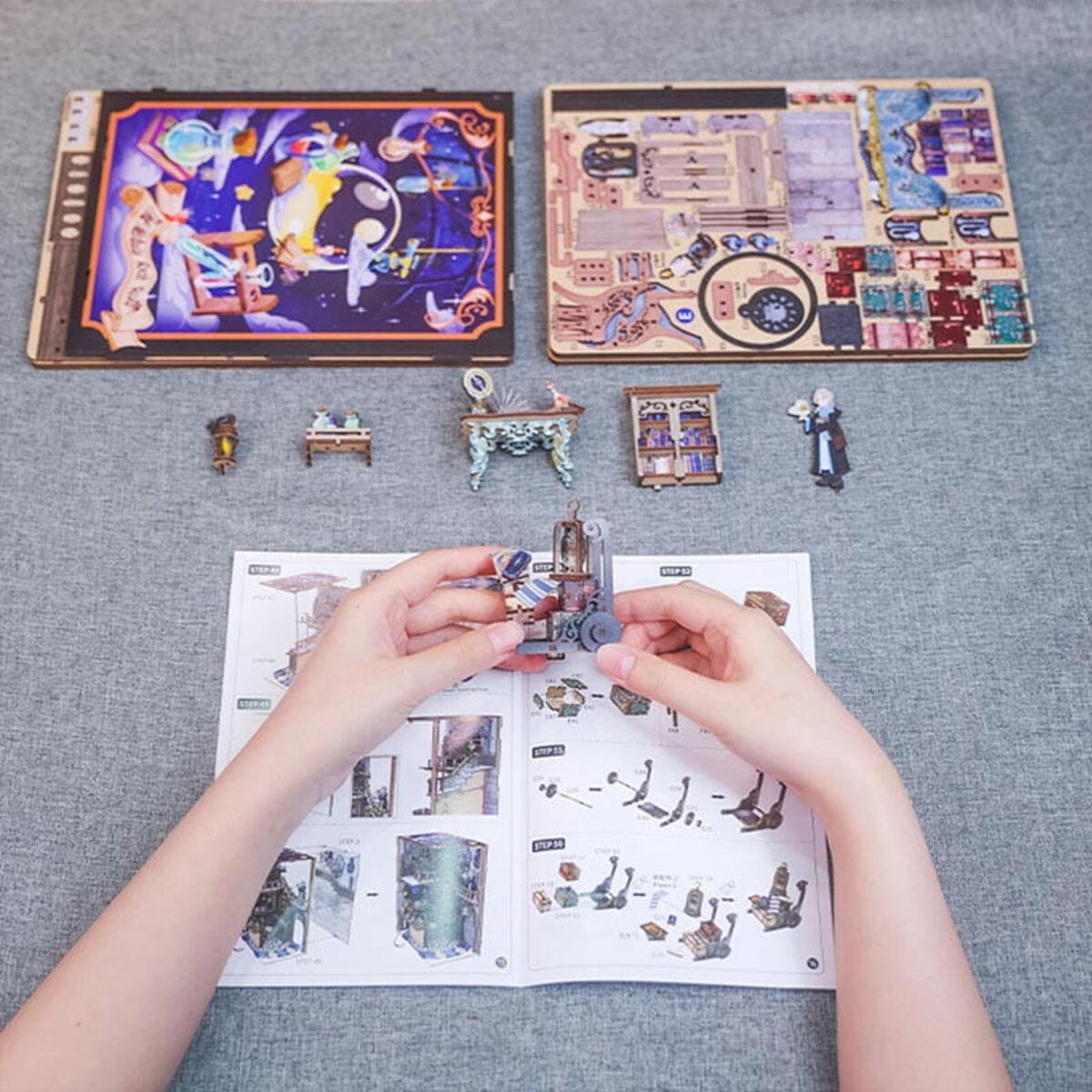 Miniaturowy domek Book Nook - Pracownia alchemika - CuteBee