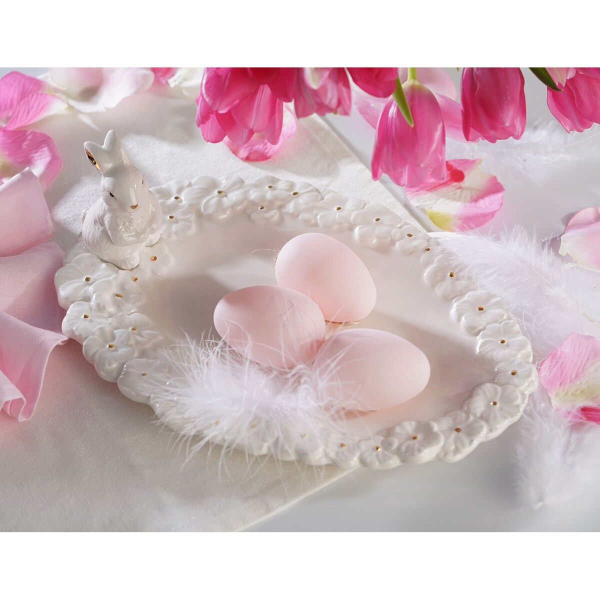 VILLA ITALIA Półmisek wielkanocny z zajączkiem 26 cm owalny BUNNY