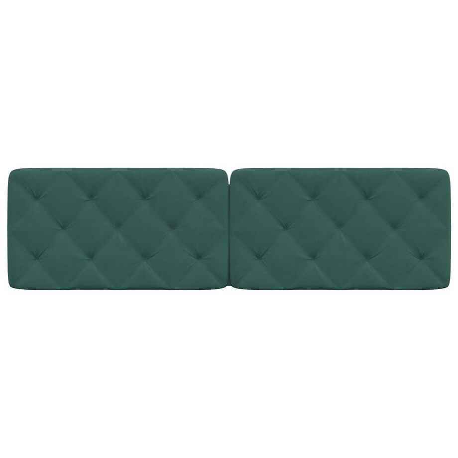 vidaXL Poduszka na wezgłowie, ciemnozielona, 180 cm, aksamitna