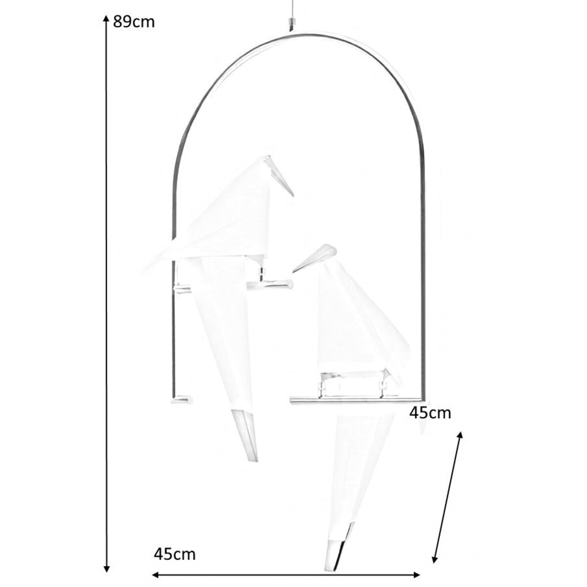Lampa wisząca Loro XCP8331-2 ptaszki LED 6W złote białe