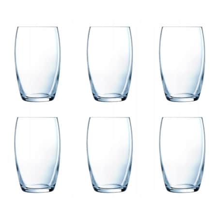 WYSOKA SZKLANKA 6x 375 ml LUMINARC na napoje wodę