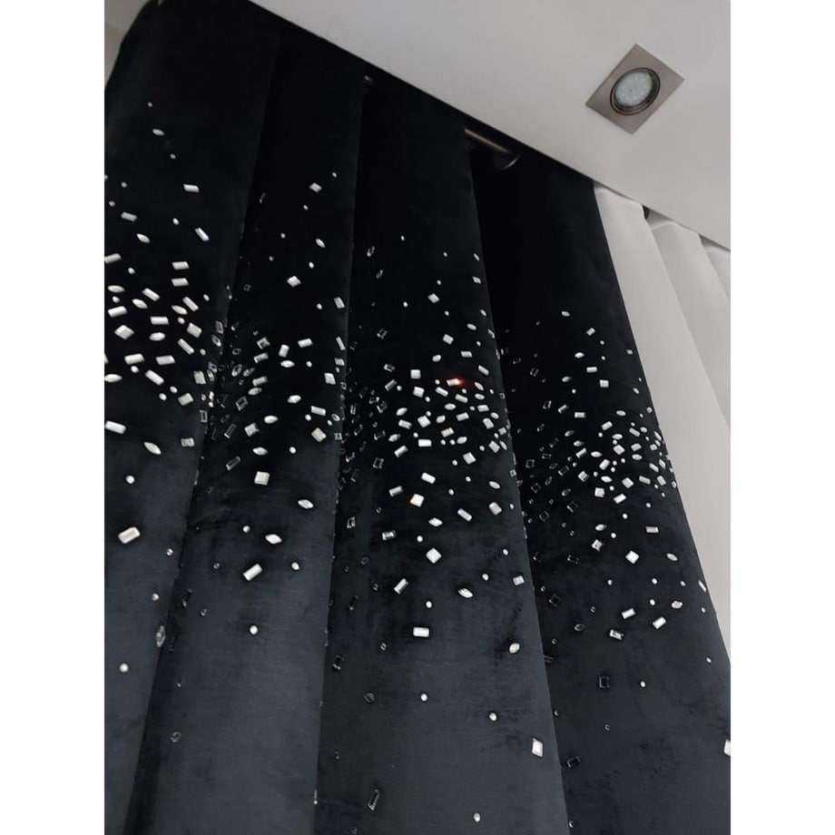 zasłona welurowa potłuczone szkło 140x250 cm