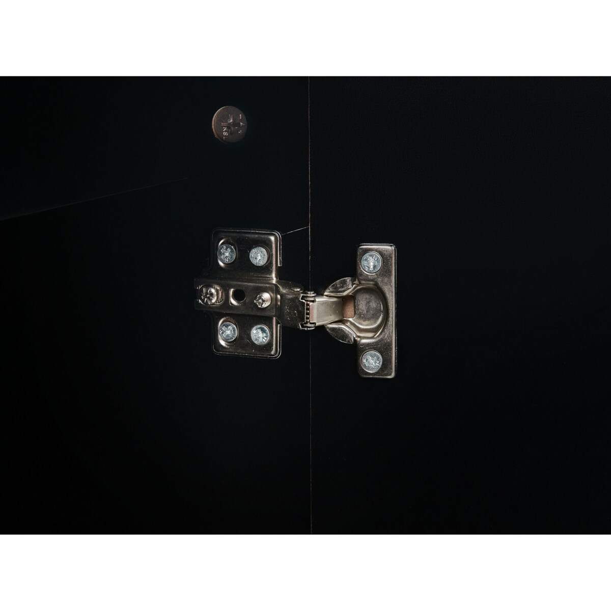 Szafka dwudrzwiowa jasne drewno z czarnym ALASKA