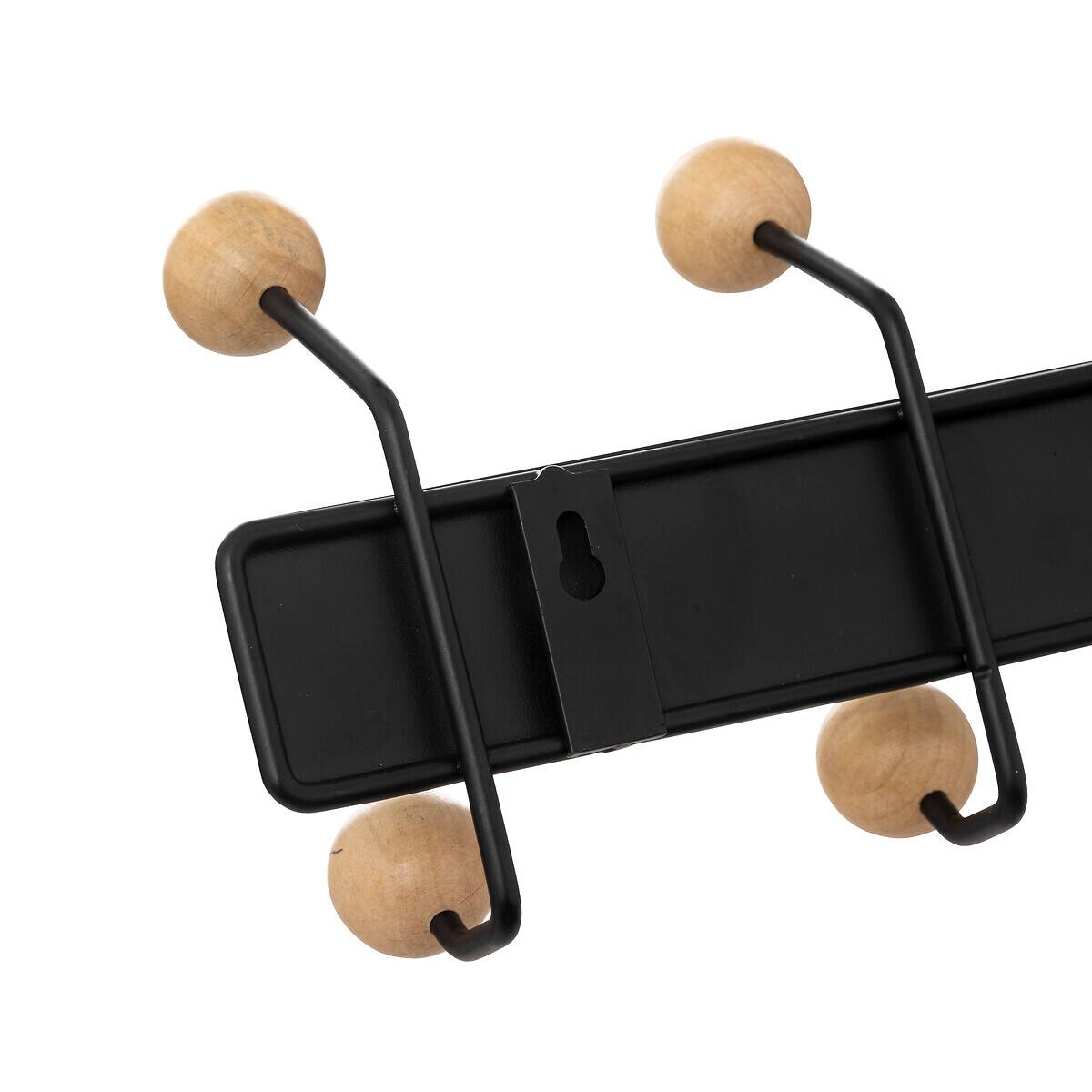 Ścienny wieszak do przedpokoju z metalu, 10 haczyków, 44 x 7,5 x 14 cm