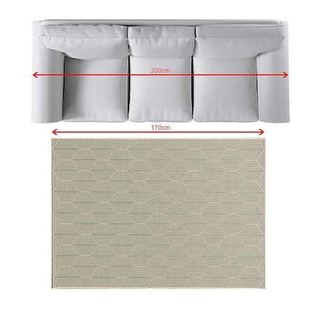 Dywan Cottage beige/spa blue 120x170cm, 120x170cm