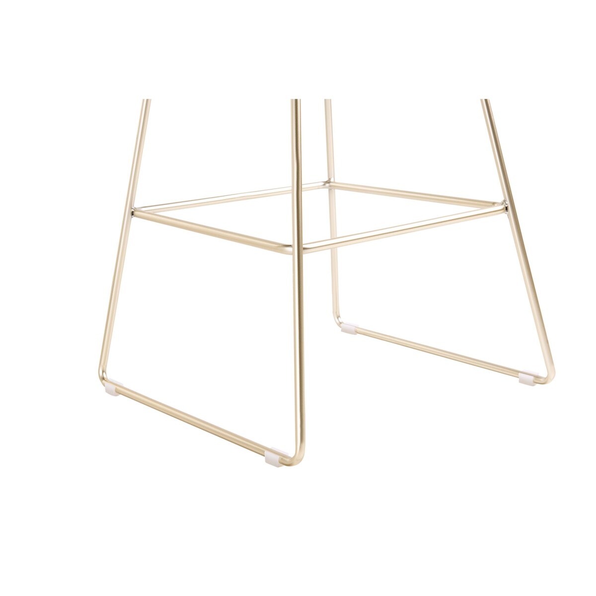 Zestaw 2 krzeseł barowych metalowy złoty PRESTON