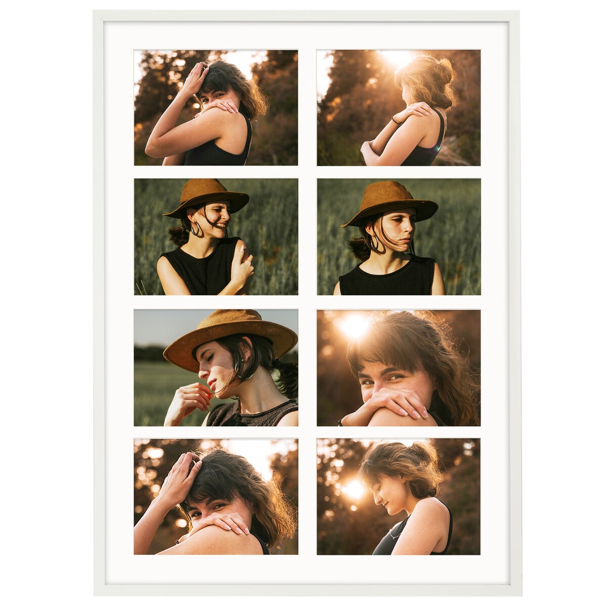 Ramka na zdjęcia 8 zdjęć 15x21 cm rama biała foto galeria 50x70 cm FRAMAI®