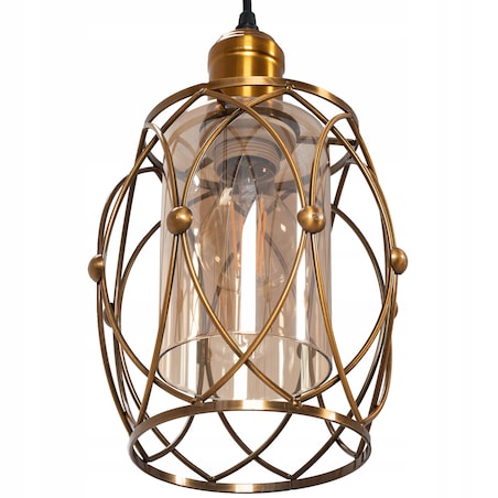 Lampa Wisząca Szklana Metalowa Nowoczesna