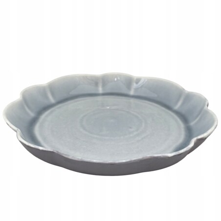 TALERZ OBIADOWY DUŻY 26CM BŁĘKITNY SZARY GŁĘBOKI CERAMICZNY NA SZTUKI