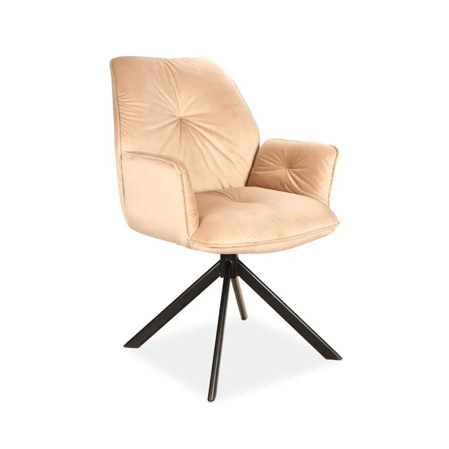 Krzesło tapicerowane BOOGIE II VELVET beżowe