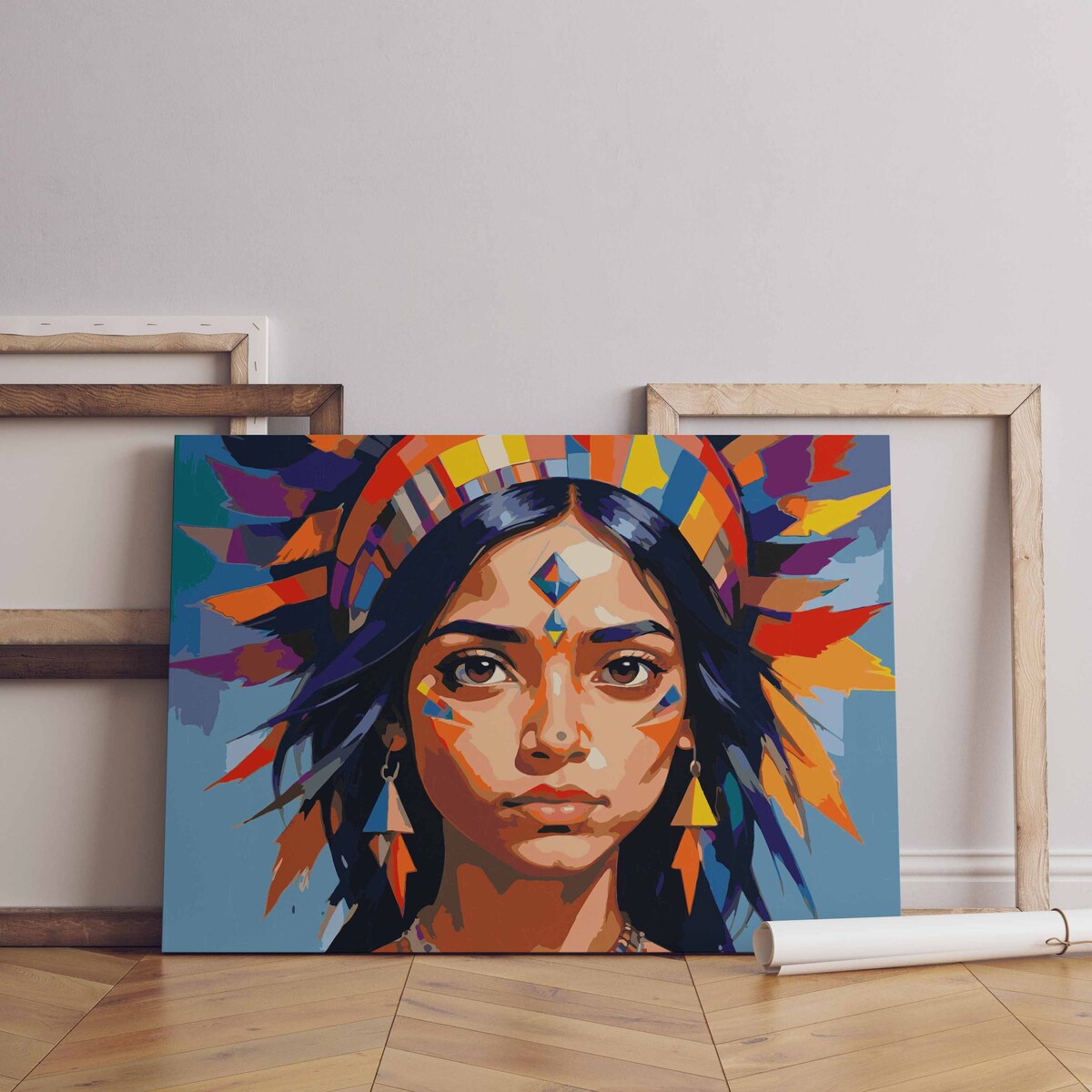 Malowanie po numerach, zestaw DIY – INDIANKA 40x50 cm- Produkt PL