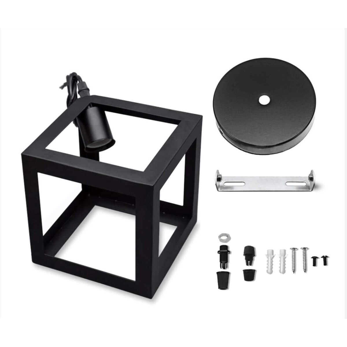 Lampa wisząca do salonu 503 Domeno LED kostki square czarne