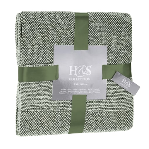 Koc Prezentowy Akrylowy Ciepły Zielony Narzuta 130x160cm