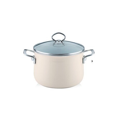 avorio 4,0 L Kremowy Garnek Ceramiczny Z Pokrywką