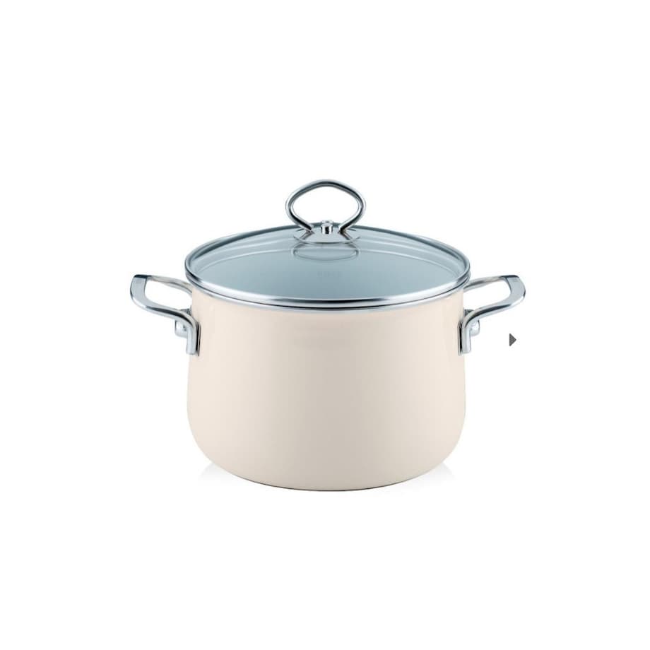 avorio 4,0 L Kremowy Garnek Ceramiczny Z Pokrywką