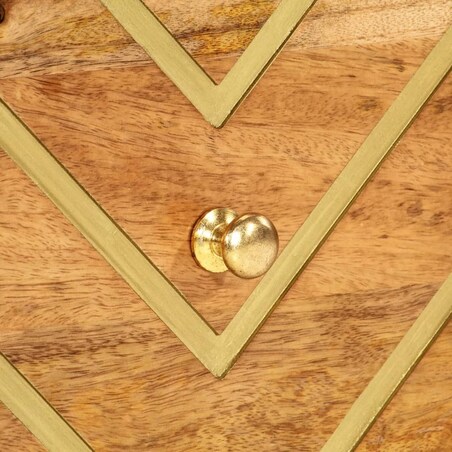 vidaXL Szafka nocna, brązowo-czarna, lite drewno mango