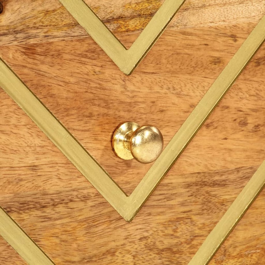 vidaXL Szafka nocna, brązowo-czarna, lite drewno mango