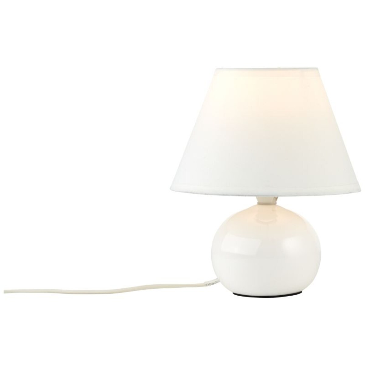 Kulista lampka nocna Primo 61047/05 Brilliant z abażurem biała