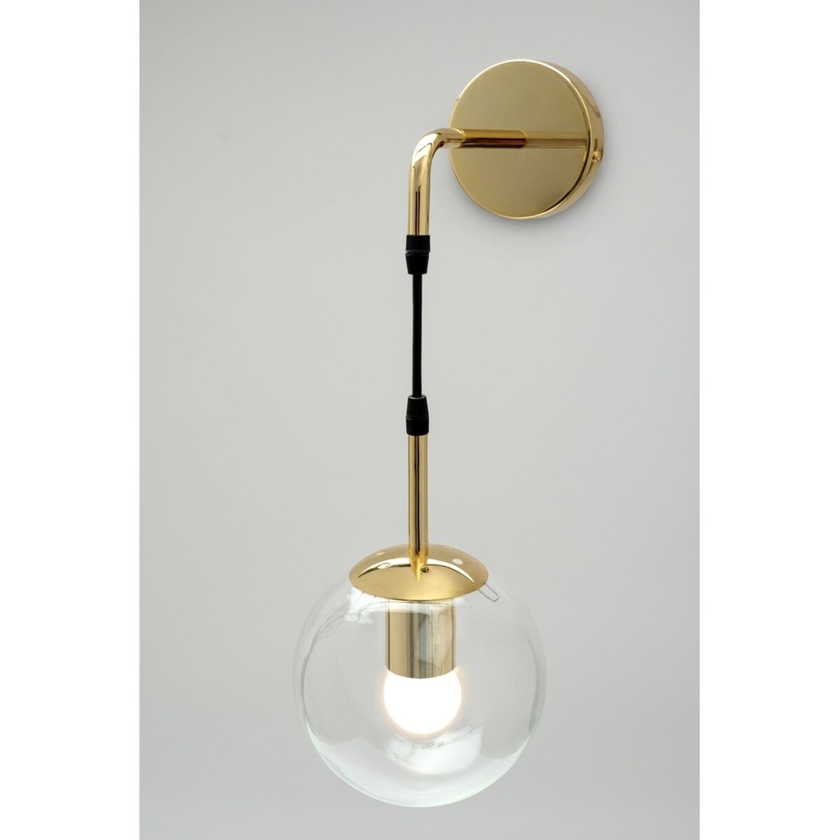 Lampa Ścienna Kinkiet Szklany Gold Glamour Gold
