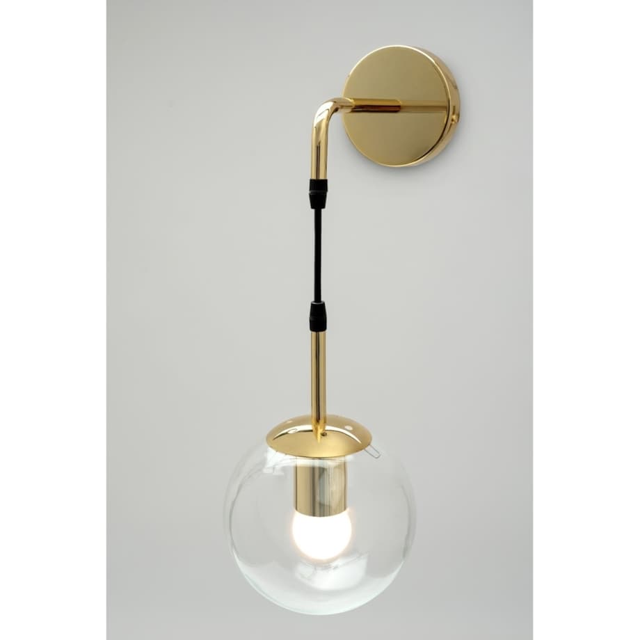 Lampa Ścienna Kinkiet Szklany Gold Glamour Gold
