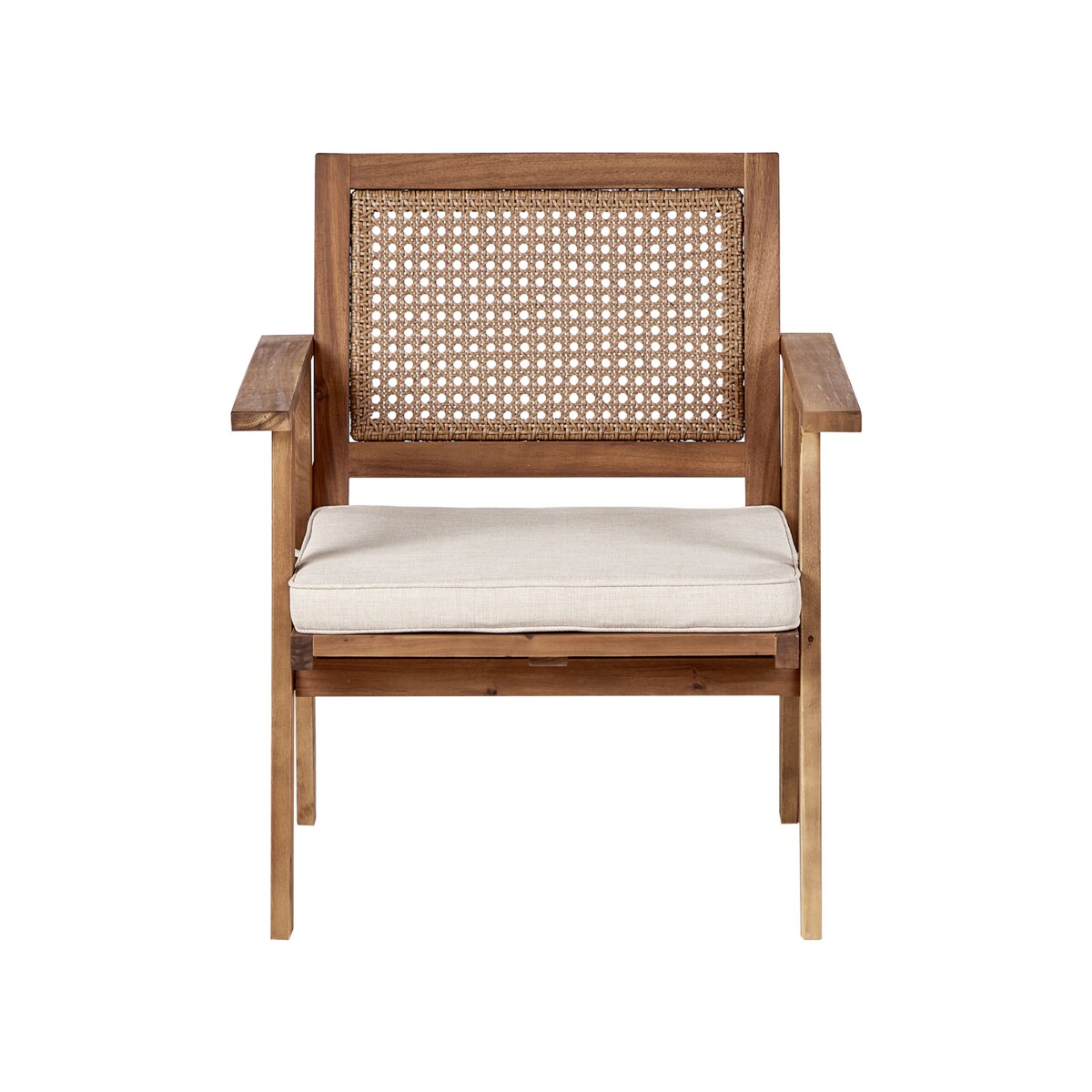 Zestaw ogrodowy ze stolikiem dla 4 osób ARENELLA Certyfikowane drewno akacjowe Jasnobeżowy