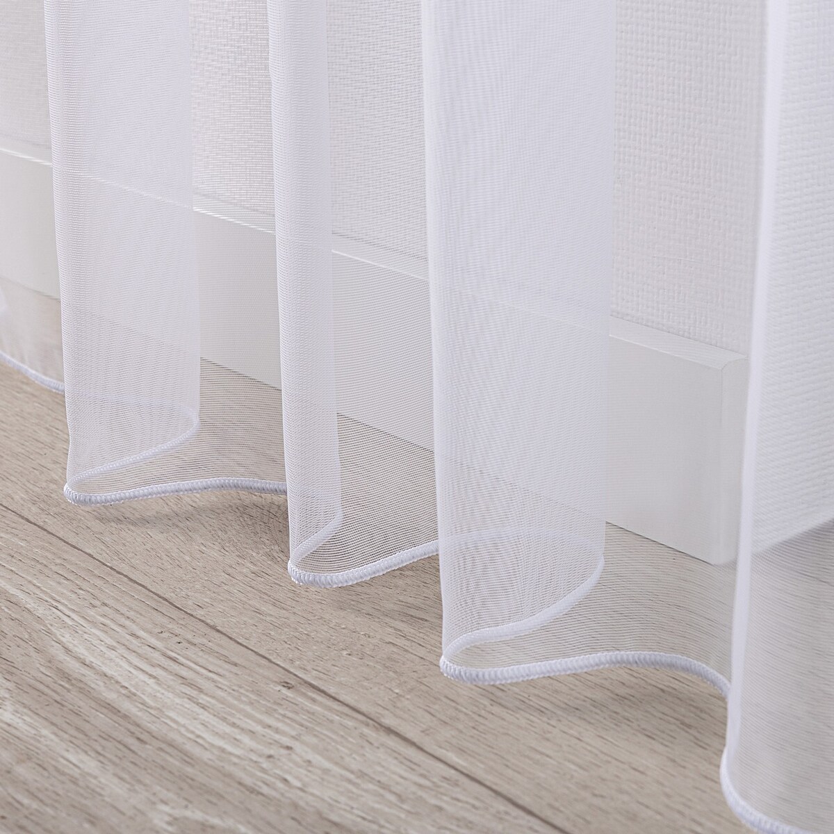 Firana na taśmie wave 300x245 biały