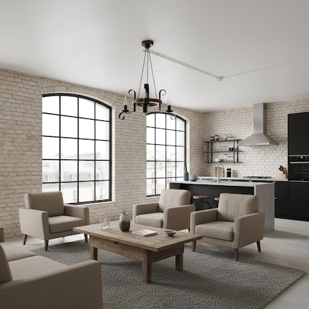 drewniana lampa wisząca edylit 3 punktowa loft retro