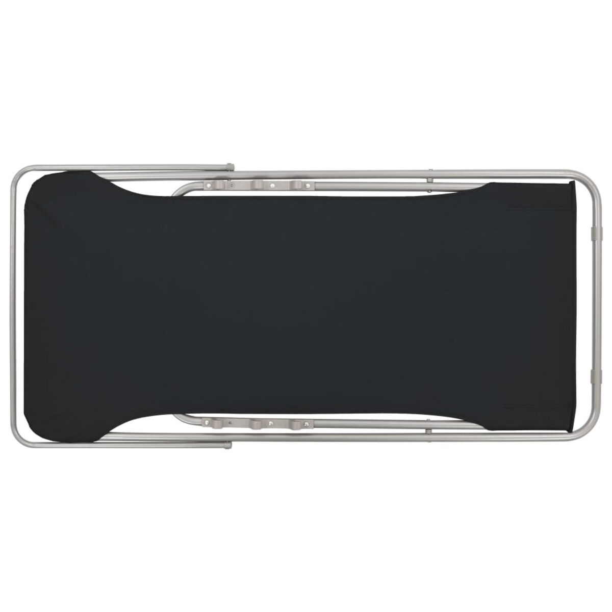 vidaXL Składane krzesła plażowe, 2 szt., stal i tkanina Oxford, czarne