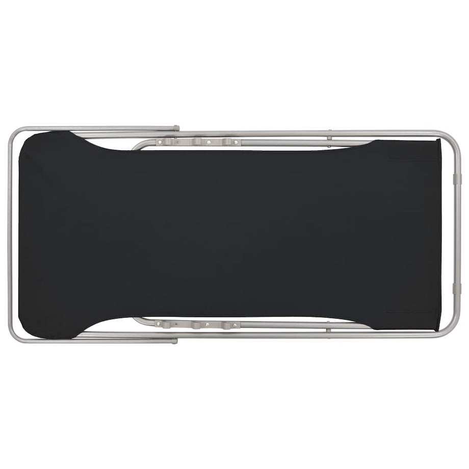 vidaXL Składane krzesła plażowe, 2 szt., stal i tkanina Oxford, czarne